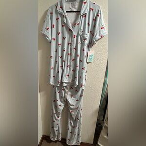 Women's Cherry Print Pajama Set